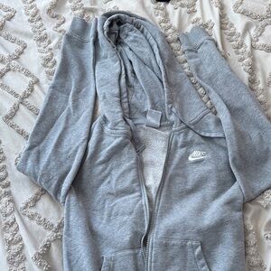 Nike Heather Gray Full-Zip Hoodie